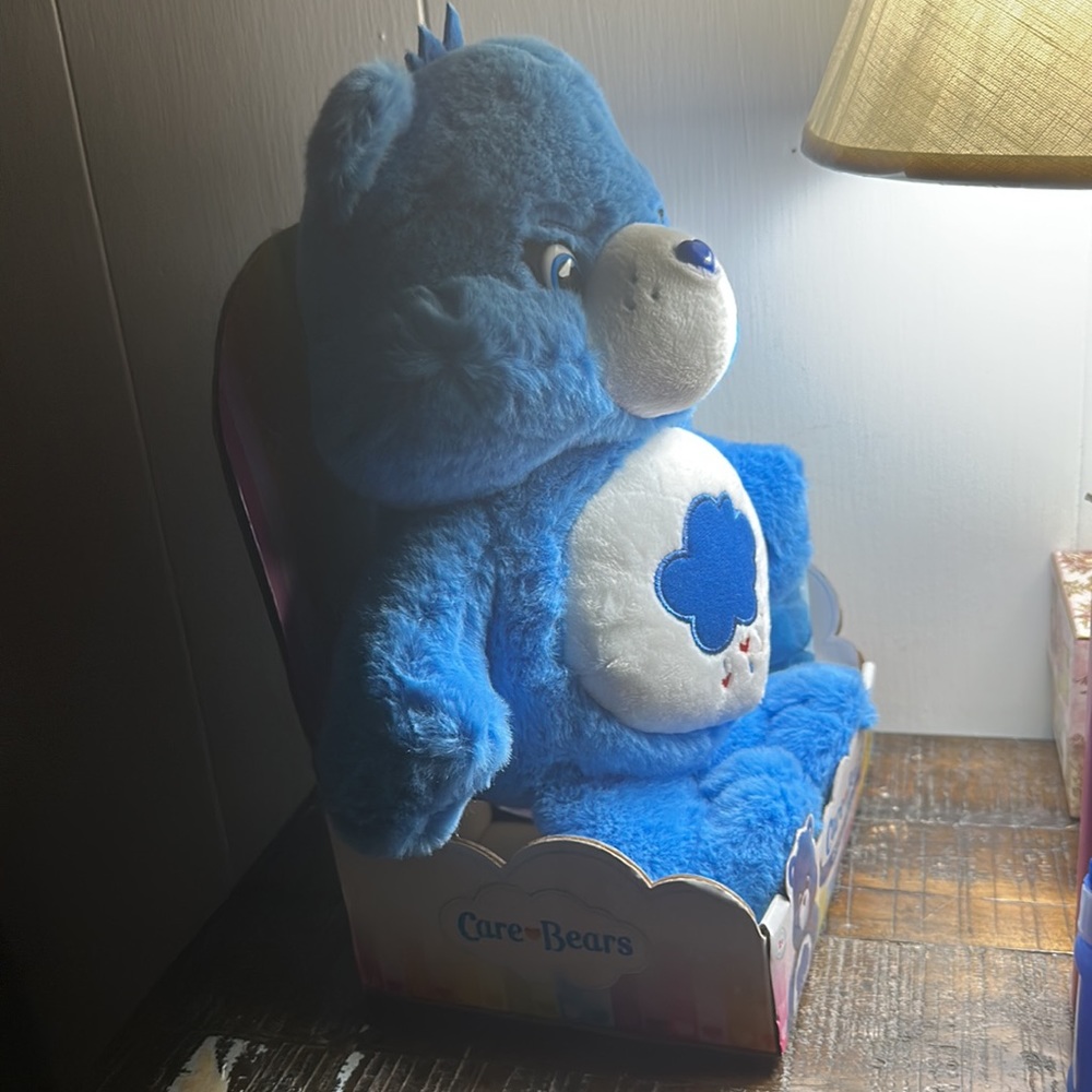 New Care Bears GRUMPY BEAR 12" Plush Sealed in Box 2014 w/ DVD. NIB, Age2+. - Picture 2 of 6
